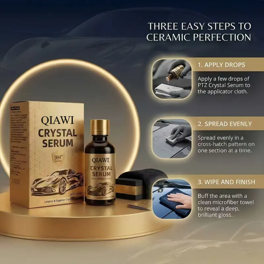 Crystal Serum – Advanced Graphene Ceramic Coating for Cars,9H Graphene Coating for Auto Car Detailing,10+ Years of Long Lasting Car Protection,Gloss Hydrophobicty Anti Scratch